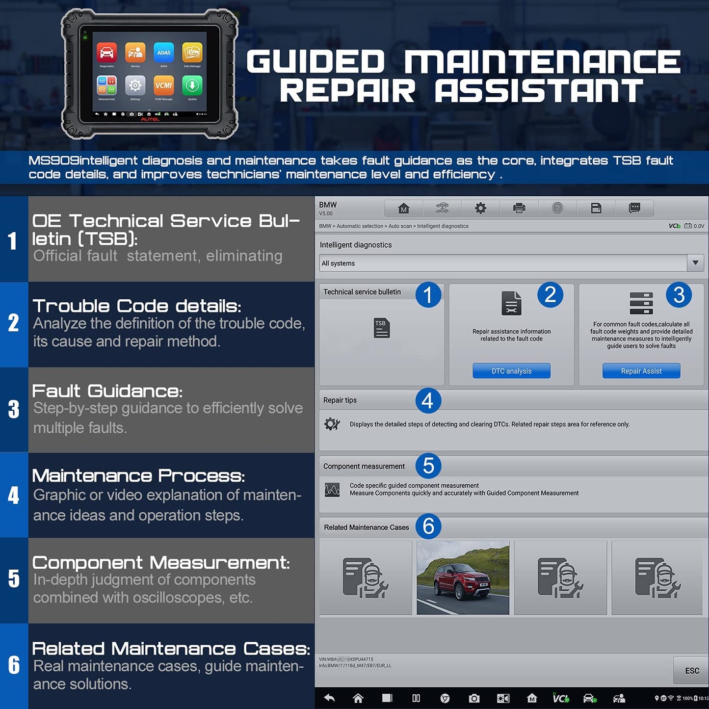 Autel Advanced Diagnostic MS909 (Programming online)
