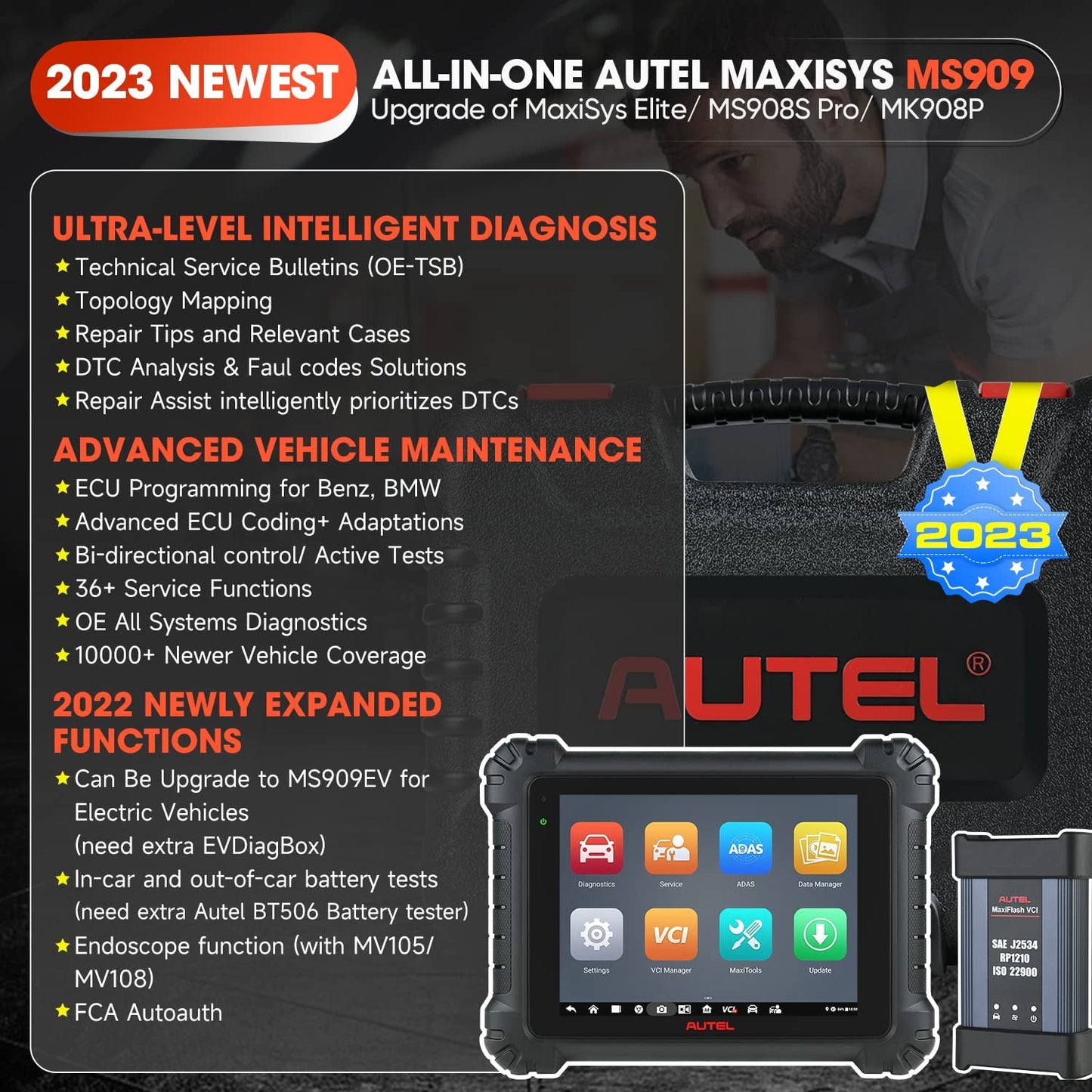 Autel Advanced Diagnostic MS909 (Programming online)