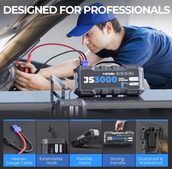 TOPDON JS3000 Jump Starter (Diesel/Petrol)